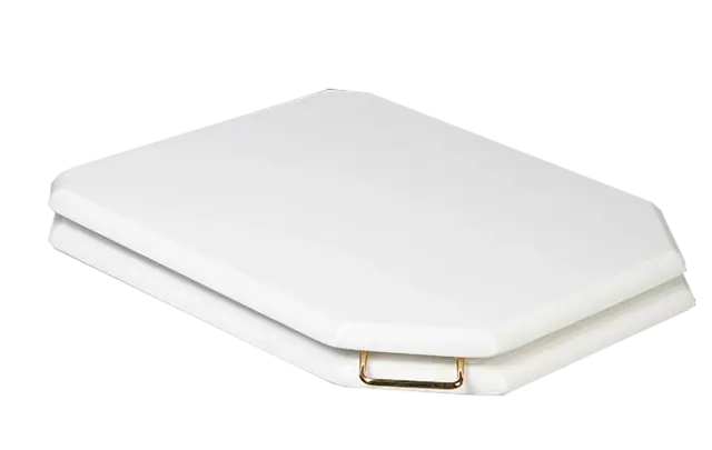 Boheme Vogue Крышка-сиденье для унитаза, с микролифтом, массив дерева, фурнитура bronze, цвет: white 947-BR