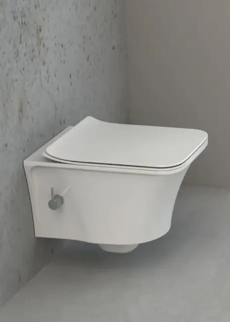 Boheme Mirage Унитаз подвесной 51х37 безободковый, смыв каскадный, с функцией биде, цвет: white 965-2