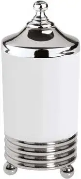 Boheme Hermitage Стакан для хранения 8x8 см, керамическая колба, цвет: chrome/white 10394