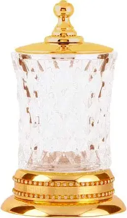 Boheme Imperiale Стакан для хранения 8,5x8,5 см стеклянная колба, цвет: gold 10415