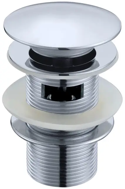 Boheme Донный клапан для раковины, автомат Click-Clack, с переливом, цвет: chrome 612/2