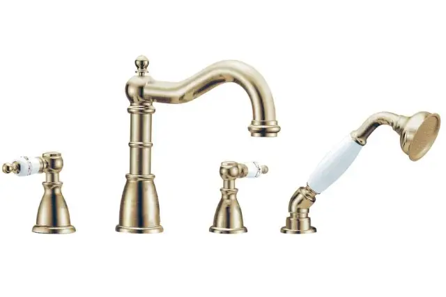 Boheme Provanse Spirale Смеситель на борт ванны, на 4 отверстия, с ручным душем, цвет: bronze 394