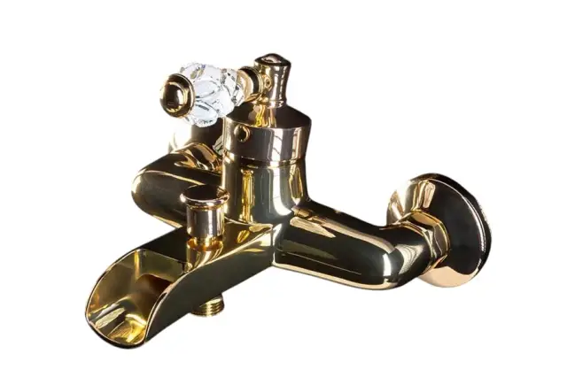 Boheme Vogue Crystal Смеситель для ванны, излив каскад, длина излива 17,6 см, цвет: gold 213-CRST