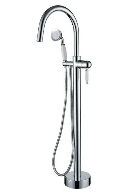 Boheme Brillante Смеситель напольный с душевым набором - ручной душ, шланг, держатель, цвет: chrome 269