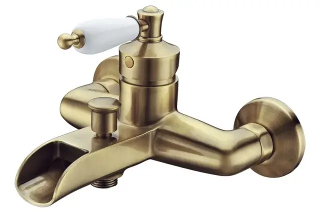 Boheme Vogue Смеситель для ванны, излив каскад, длина излива 17,6 см, ручка керамика, цвет: bronze 203