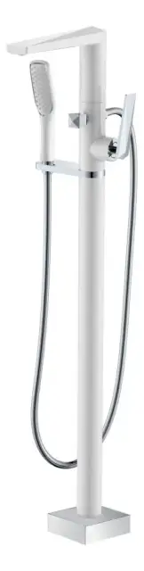 Boheme Venturo Смеситель напольный с душевым набором - ручной душ, шланг, цвет: white 379-W