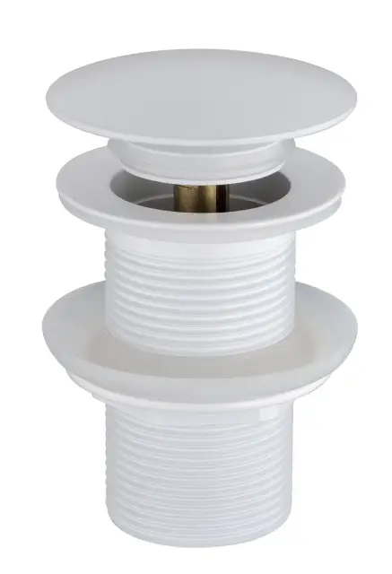 Boheme Донный клапан для раковины, автомат Click-Clack, без перелива, цвет: matt white 612-MW