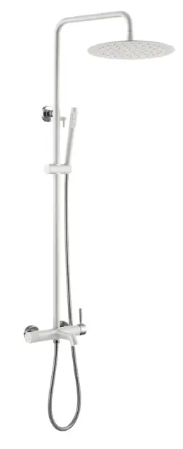 Boheme Uno Душевая стойка: смеситель, ручной душ, верхний душ 30 см, цвет: white/chrome 468-WCR