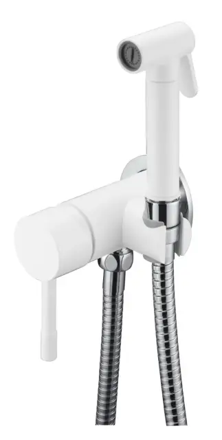 Boheme Uno Гигиенический душ со смесителем и встраиваемой частью, цвет: white/chrome 467-WCR