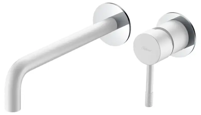 Boheme Uno Смеситель для раковины встраиваемый, излив, с внутренней частью, цвет: white/chrome 465-WCR