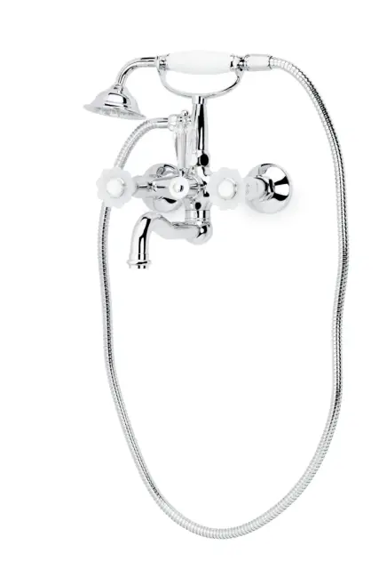 Boheme Camelia Смеситель для ванны с душевым комплектом: ручной душ, излив 21,5 см, цвет: chrome 273-Camelia