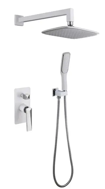 Boheme Venturo Душевой комплект встраиваемый - смеситель, верхний, ручной душ, шланг, цвет: white 374-W