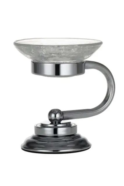 Boheme Murano Мыльница со стеклянной чашей, настольная, цвет: chrome 10910-CR