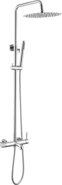 Boheme Uno Душевая стойка: смеситель, ручной душ, шланг, верхний душ 30 см, цвет: chrome 468-CR