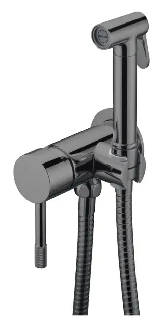 Boheme Uno Гигиенический душ со смесителем и встраиваемой частью, цвет: shine gun metall 467-SGM