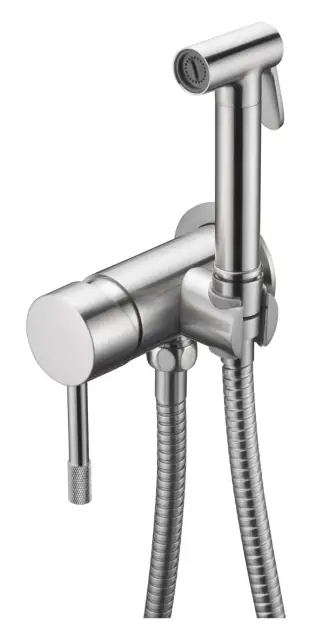 Boheme Uno Гигиенический душ со смесителем и встраиваемой частью, цвет: nickel brush 467-NB