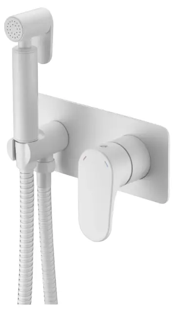 Boheme Spectre Гигиенический душ со смесителем и встраиваемой частью, цвет: matt white 457-MW