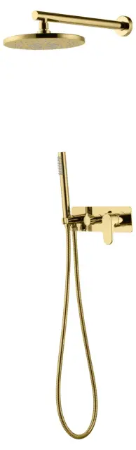 Boheme Spectre Душевой комплект встраиваемый - смеситель, верхний, ручной душ, шланг, цвет: gold 454-G
