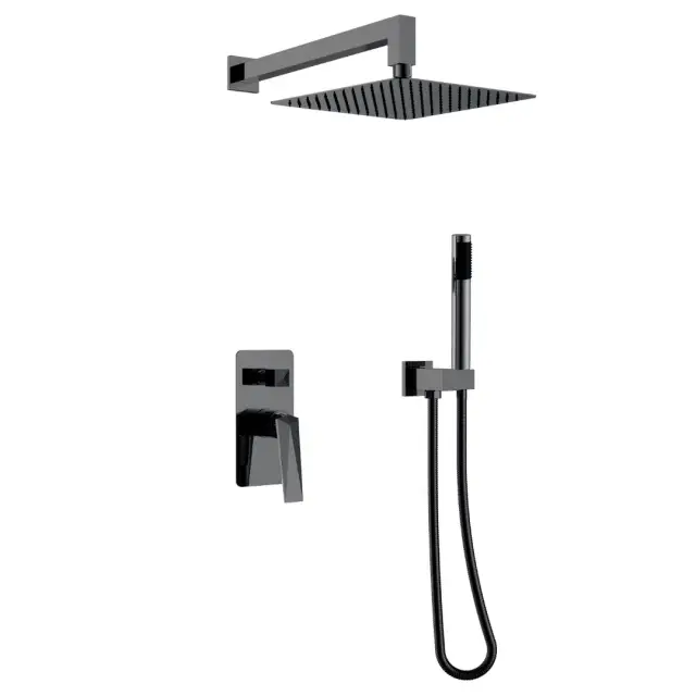 Boheme Venturo Душевой комплект встраиваемый - смеситель, душ, 3 потреб., цвет: shine gun metall 374-SGM