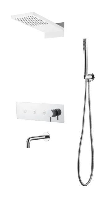 Boheme Fusion Душевой комплект встраиваемый - смеситель, верхний, ручной душ, излив, цвет: chrome 130-2-CR