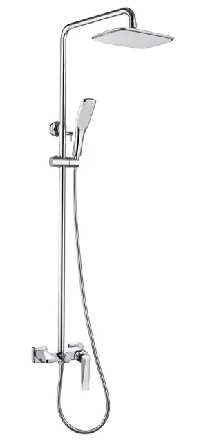 Boheme Venturo Душевая стойка: смеситель, излив, ручной душ, шланг, верхний душ 25 см, цвет: chrome 378