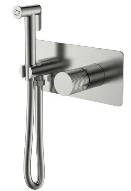 Boheme Stick Touch Гигиенический душ со смесителем и встраиваемой частью, цвет: nickel brush 127-NB.2