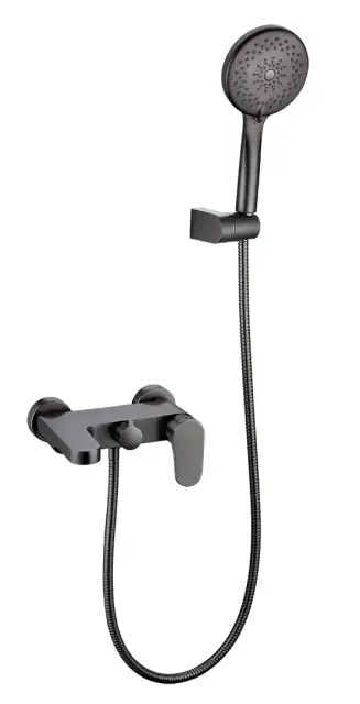 Boheme Spectre Смеситель для ванны с душевым комплектом: ручной душ, излив 19 см, цвет: gun metall 453-Gm