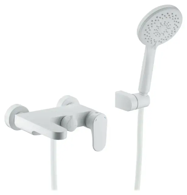 Boheme Spectre Смеситель для ванны с душевым комплектом: ручной душ, излив 19 см, цвет: matt white 453-MW