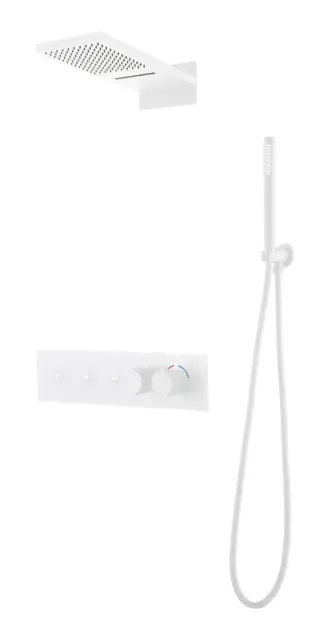 Boheme Fusion Душевой комплект встраиваемый - термостат, верхний душ, 3 потреб., цвет: matt white 131-MW