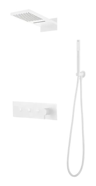 Boheme Fusion Душевой комплект встраиваемый - смеситель, верхний, ручной душ, цвет: matt white 130-MW