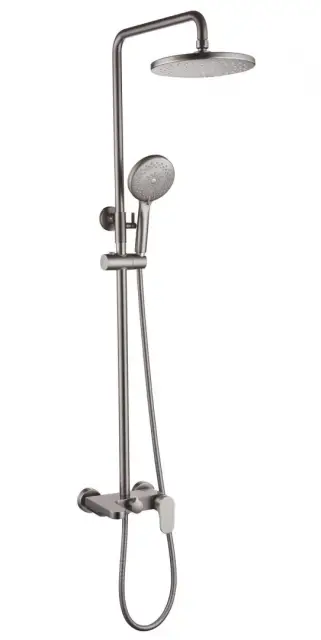 Boheme Spectre Душевая стойка: смеситель, ручной душ 5 видов струи, верхний душ, цвет: nickel brush 458-NB