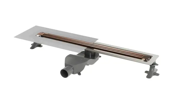 Boheme B&T Infinity Трап линейный 60 см нерж. сталь, решетка с щелью для воды, цвет: copper brushed 981-60-CB