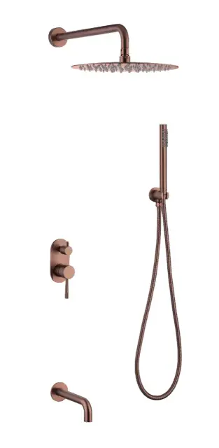 Boheme Uno Душевой комплект встраиваемый - смеситель, изл., верхний и руч. душ, цвет: copper brushed 464-2-CB