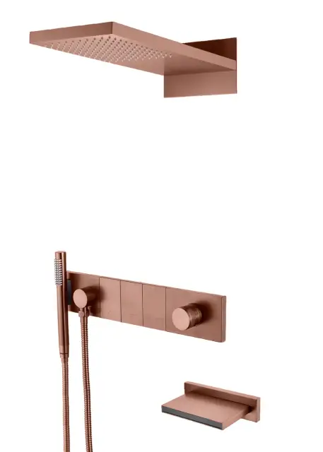 Boheme Zodiac Душевой комплект встраиваемый - смеситель, изл., верх. и руч. душ, цвет:brushed bronze 132-2-BRB