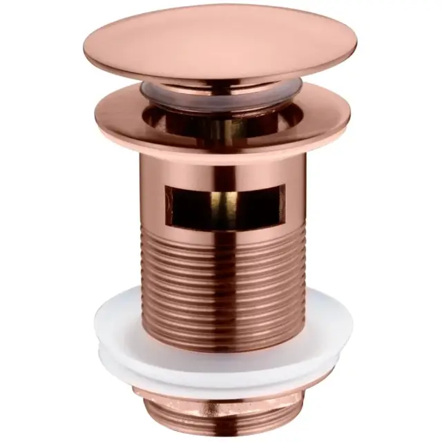 Boheme Донный клапан для раковины, Click-Clack, с переливом, цвет: copper brushed 612/2-CB