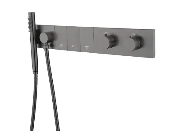 Boheme Zodiac Термостат для душа встраиваемый, на 3 потребителя, с внутрен. частью, цвет: gun metall 133-SYS-GM