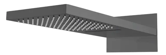 Boheme Fusion Верхний душ с каскадом 23х55 см, с 2 видами струи, цвет: shine gun metall 419-2-SGM
