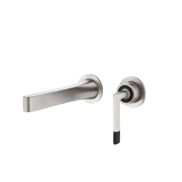 Boheme Duo Смеситель для раковины встраиваемый, с внутрен. частью, излив 22,1 см, цвет: nickel brush 165-NB