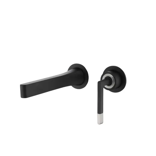 Boheme Duo Смеситель для раковины встраиваемый, с внутренней частью, излив 22,1 см, цвет: black 165-B