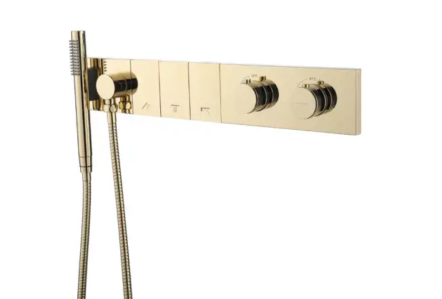 Boheme Zodiac Термостат для душа встраиваемый, на 3 потребителя, с внутренней частью, цвет: gold 133-SYS-G