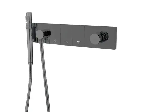 Boheme Zodiac Смеситель для душа встраиваемый, на 3 потреб., с внутр. частью, цвет: shine gun metall 132-SYS-SGM