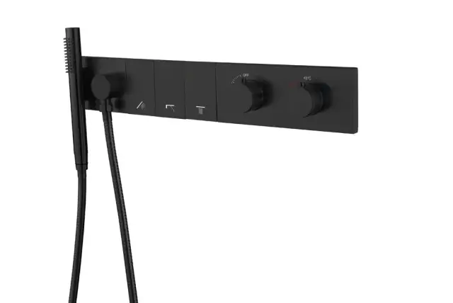 Boheme Zodiac Термостат для душа встраиваемый, на 3 потребителя, с внутренней частью, цвет: black 133-SYS-B