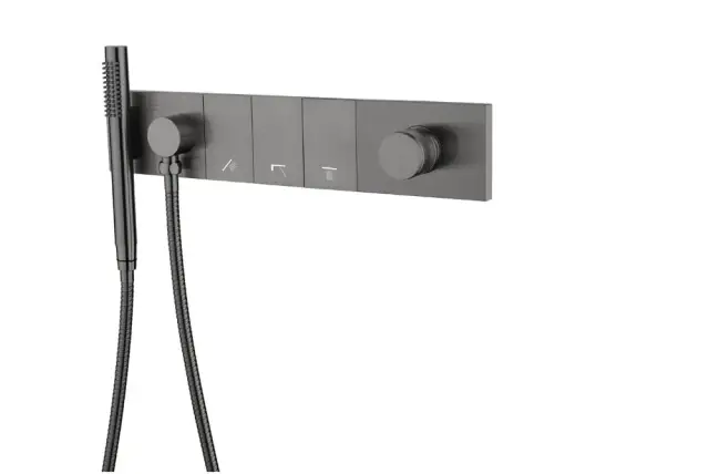 Boheme Zodiac Смеситель для душа встраиваемый, на 3 потребителя, с внутрен. частью, цвет: gun metall 132-SYS-GM
