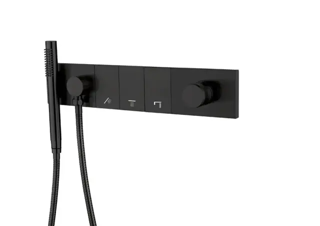 Boheme Zodiac Смеситель для душа встраиваемый, на 3 потребителя, с внутренней частью, цвет: black 132-SYS-B