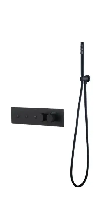 Boheme Fusion Термостат для душа встраиваемый, на 3 потребителя, с внутренней частью, цвет: black 131-SYS-B