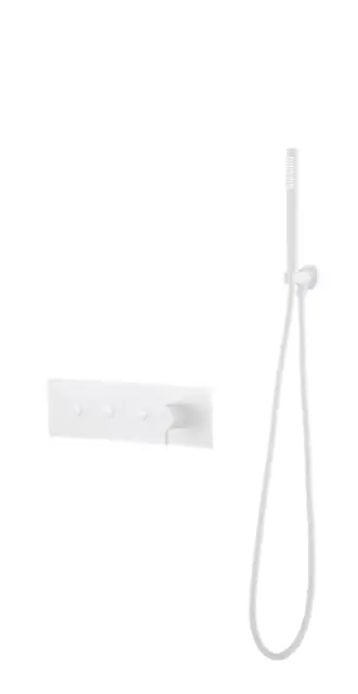 Boheme Fusion Смеситель для душа встраиваемый, на 3 потребителя, с внутрен. частью, цвет: matt white 130-SYS-MW