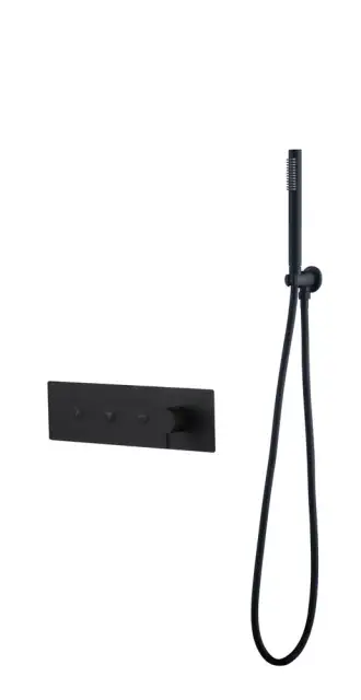 Boheme Fusion Смеситель для душа встраиваемый, на 3 потребителя, с внутренней частью, цвет: black 130-SYS-B