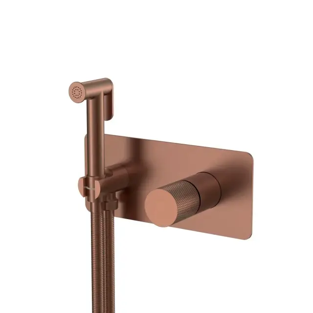 Boheme Stick Touch Гигиенический душ со смесителем и встраиваемой частью, цвет: brushed bronze 127-BRB.2