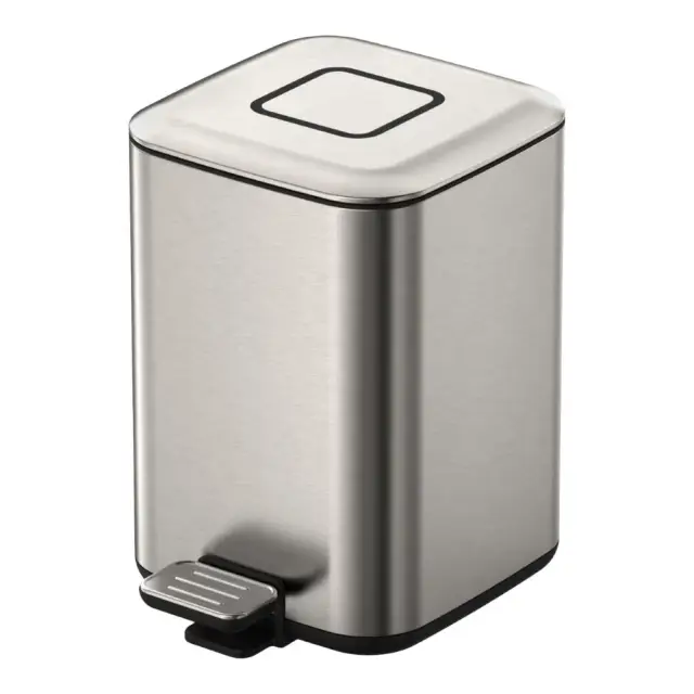 Boheme Мусорное ведро с педалью, нержавеющая сталь на 7 л, цвет: nickel brush 10948-NB