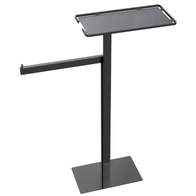 Boheme Стойка напольная с держателем туалетной бумаги и полотенцедержателем, цвет: shine gun metall 10952-SGM